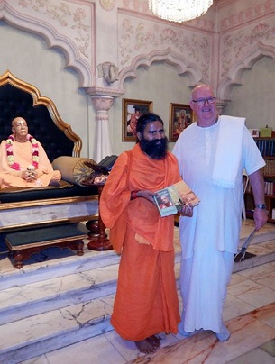 Famous Indian Yoga Teacher Swami Baba Ramdev Visits ISKCON Melbourne